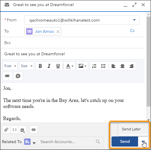 Salesforce Spring '20 Release - Schedule and Manage Scheduled Emails in Lightning Experience