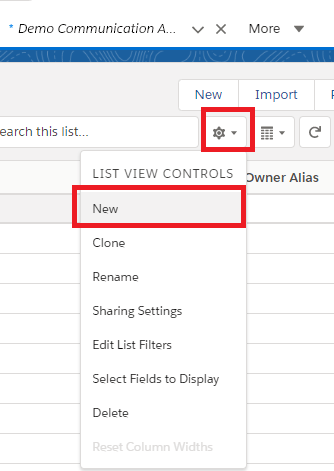 Salesforce Create a list view