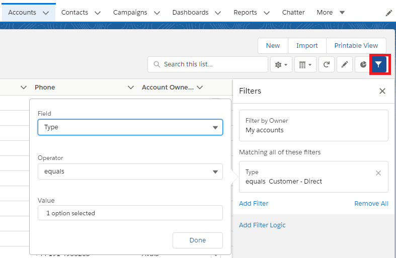 Salesforce List View
